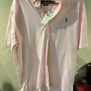 Ralph Lauren Pink  Oxford Polo Shirt Classic Style